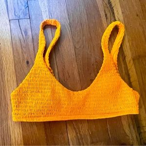 Victoria’s Secret Medium Ruche Orange Bikini Top